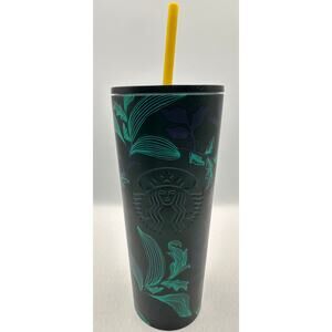 Starbucks Stainless Steel Tumbler Emerald & Jade Floral Blossom 2020 - 24oz
